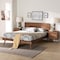 Baxton Studio Melora Mid-Century Modern Walnut Brown Finished Wood and Rattan Full Size 3-Piece Bedroom Set 241-9800-9801-11298-ZORO - alternate 5